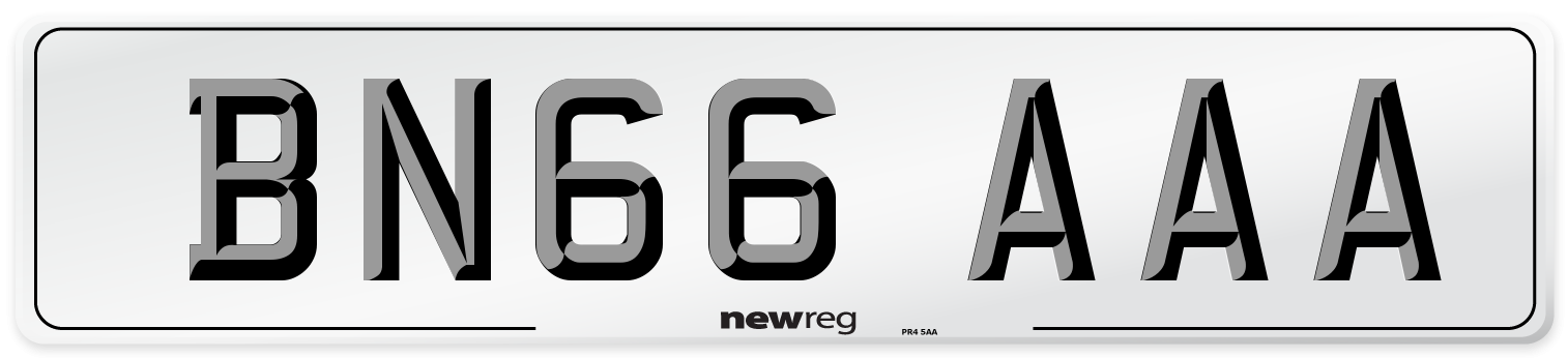 BN66 AAA Number Plate from New Reg